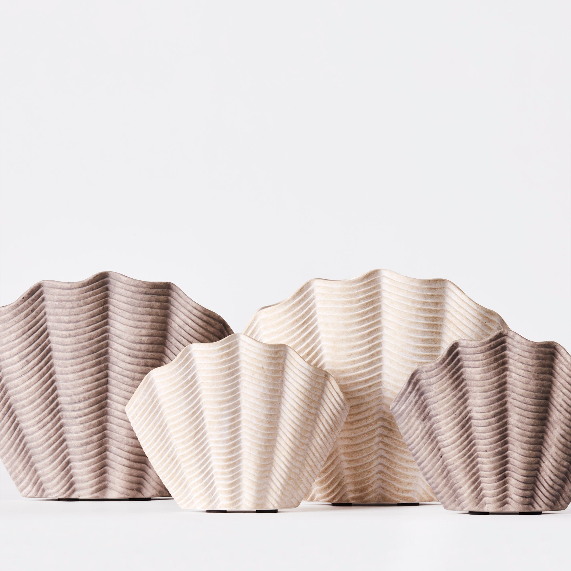 Concha Vase Large Grey