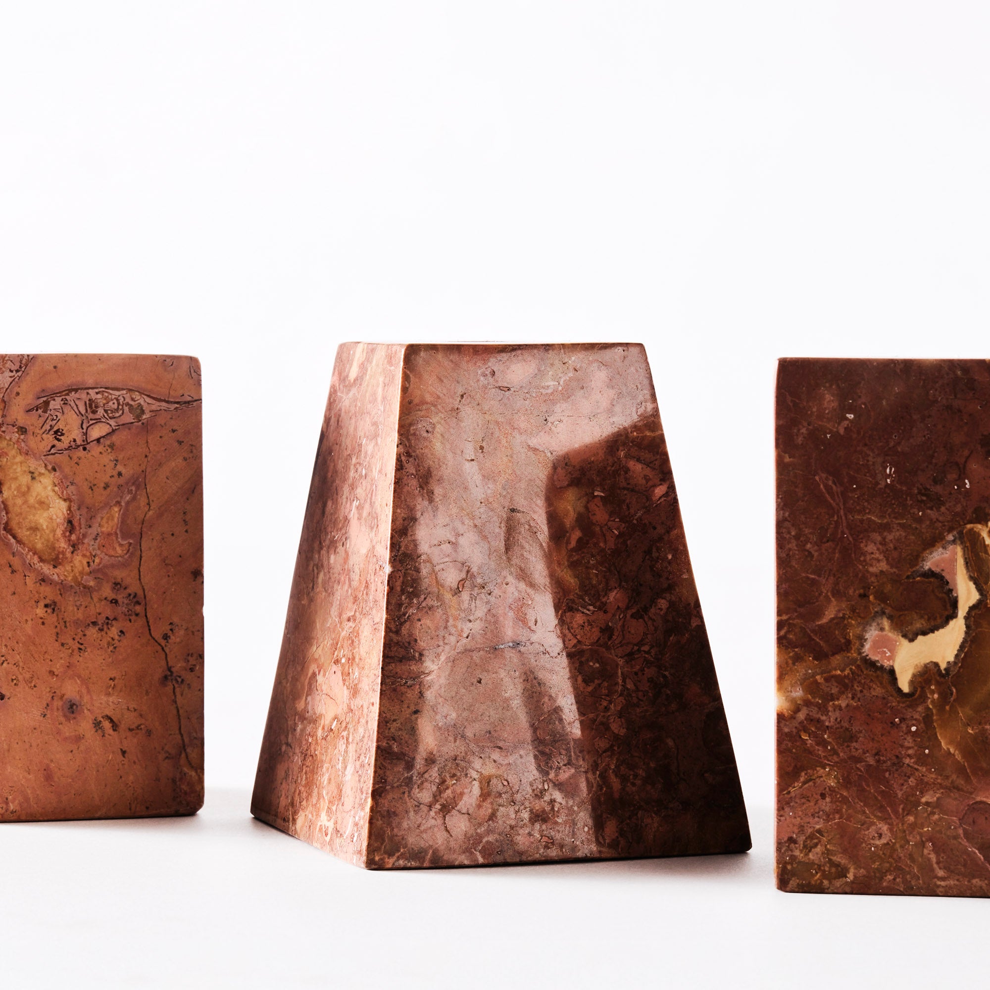 Pyramid Candle Holders Red