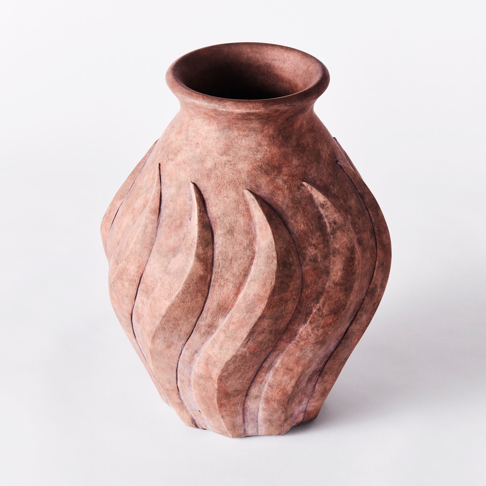 Swirl Vase Large Brown
