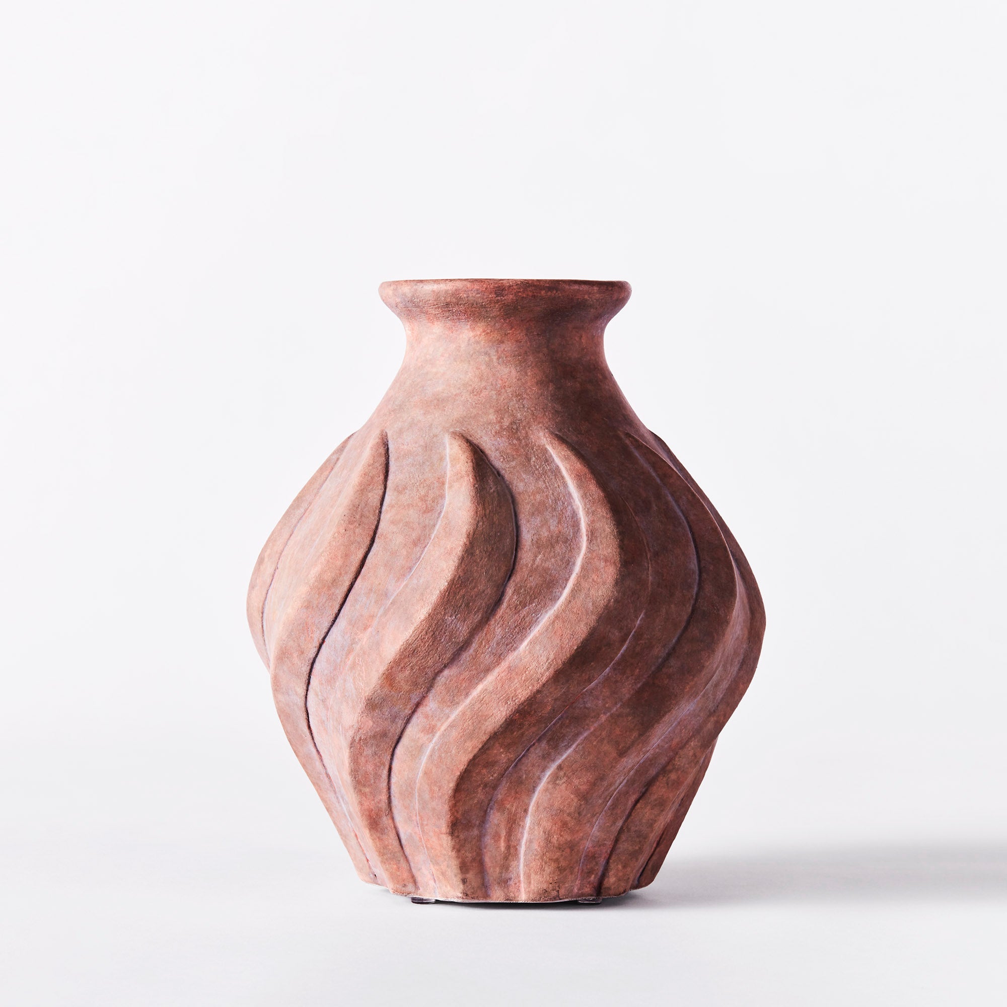 Swirl Vase Brown Small