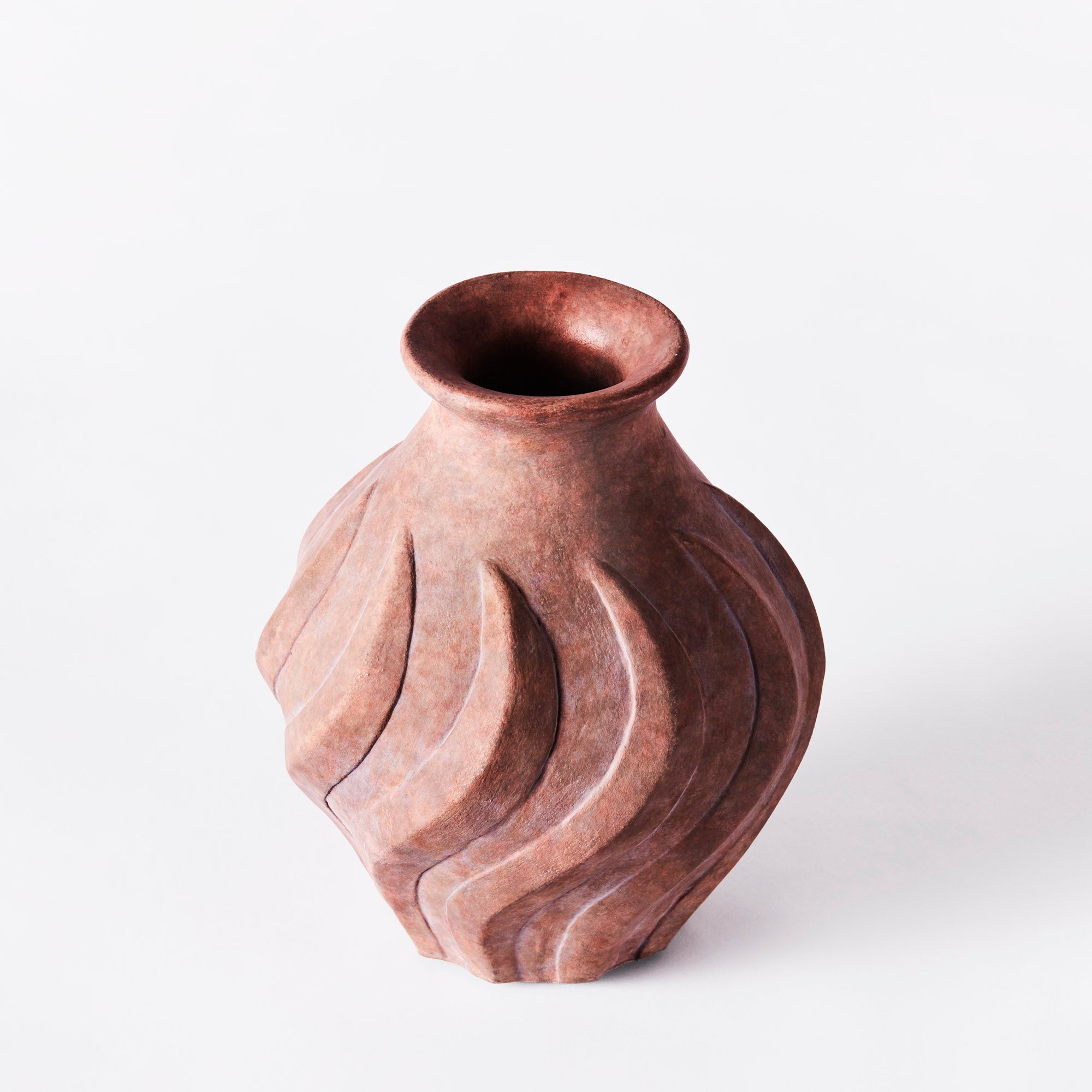 Swirl Vase Brown Small