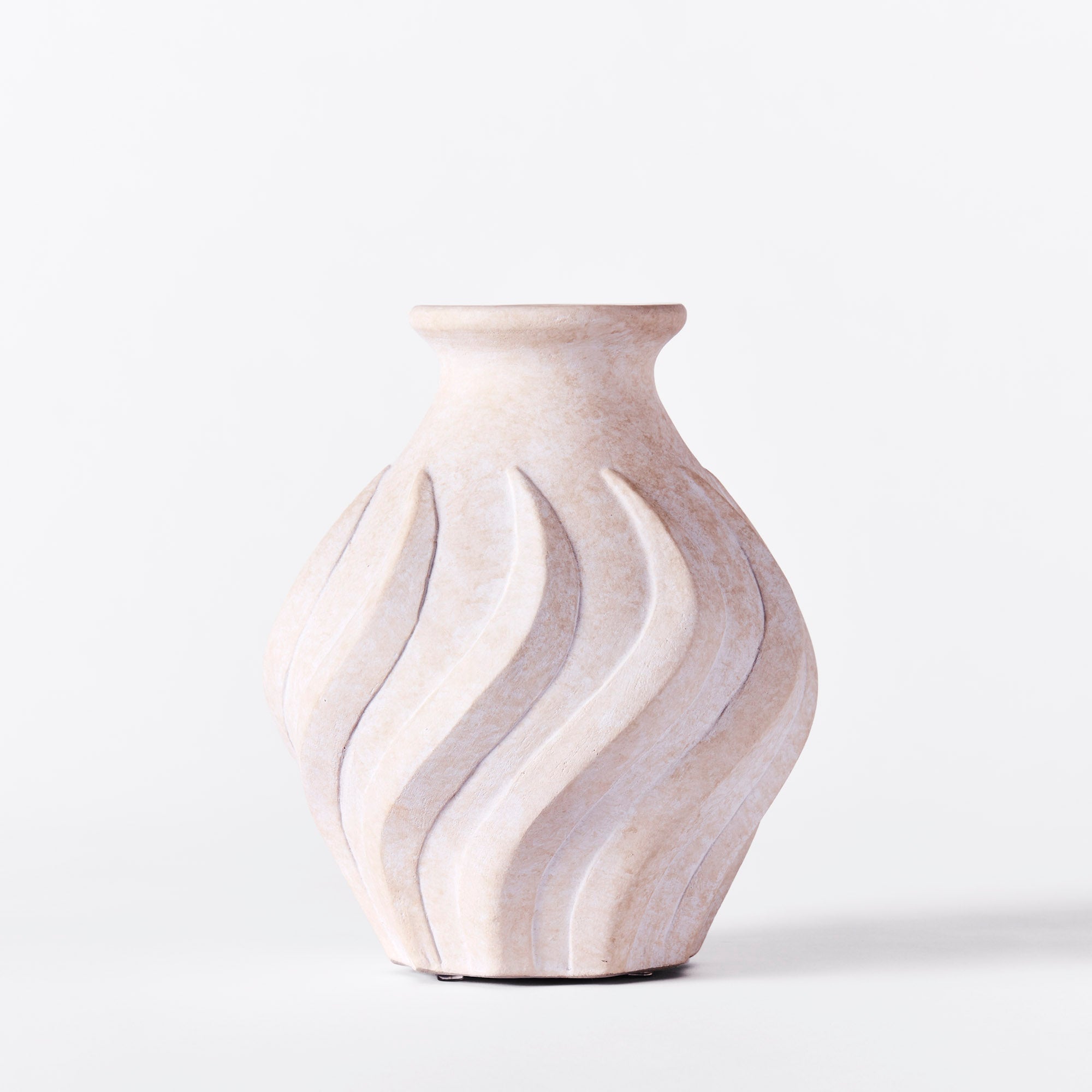 Swirl Vase Small White