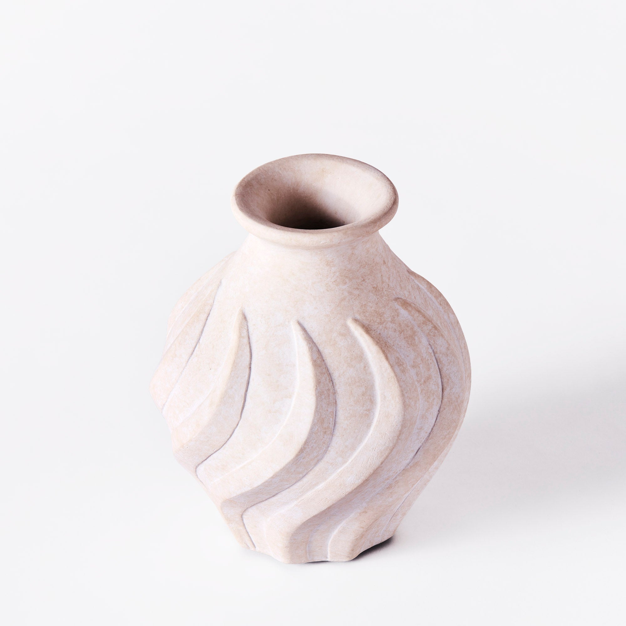 Swirl Vase Small White