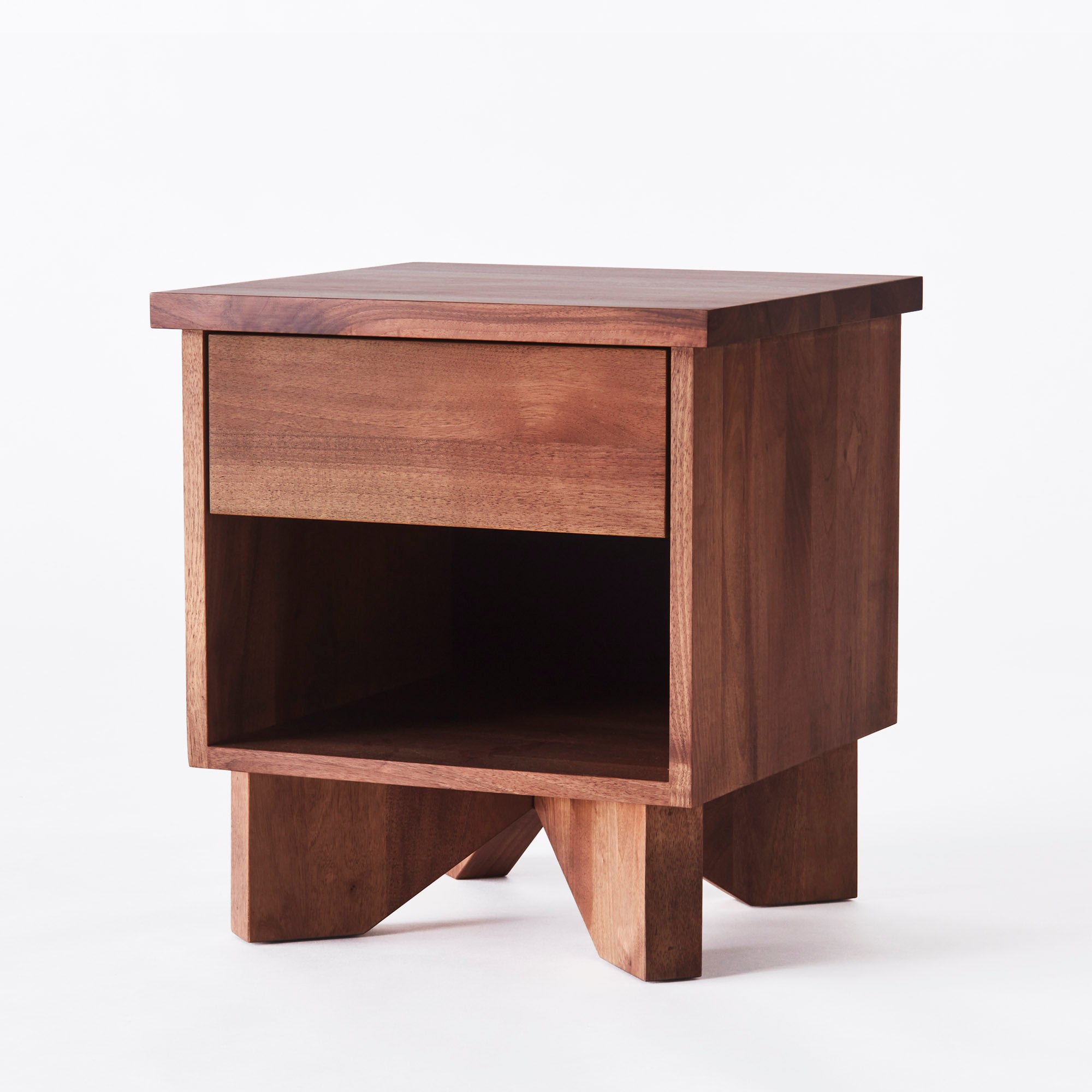 V Bedside Table Walnut