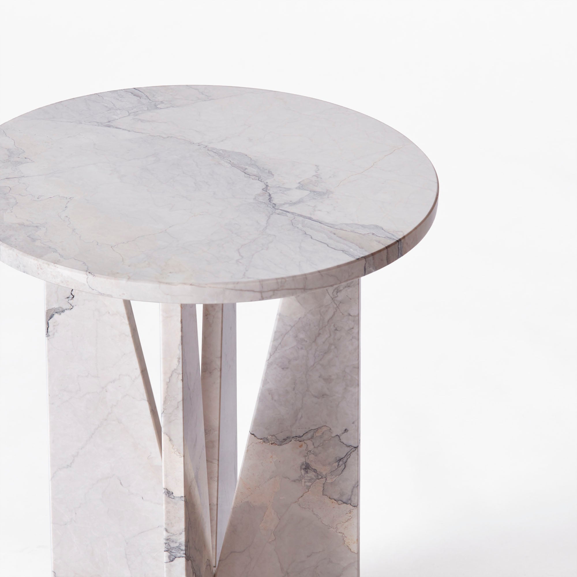 V Side Table Albanian Grey
