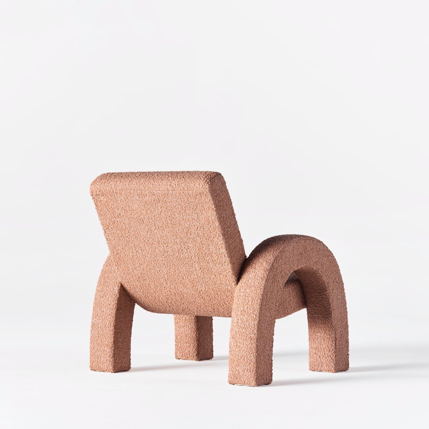 Arco Lounge Chair Small Boucle Pink