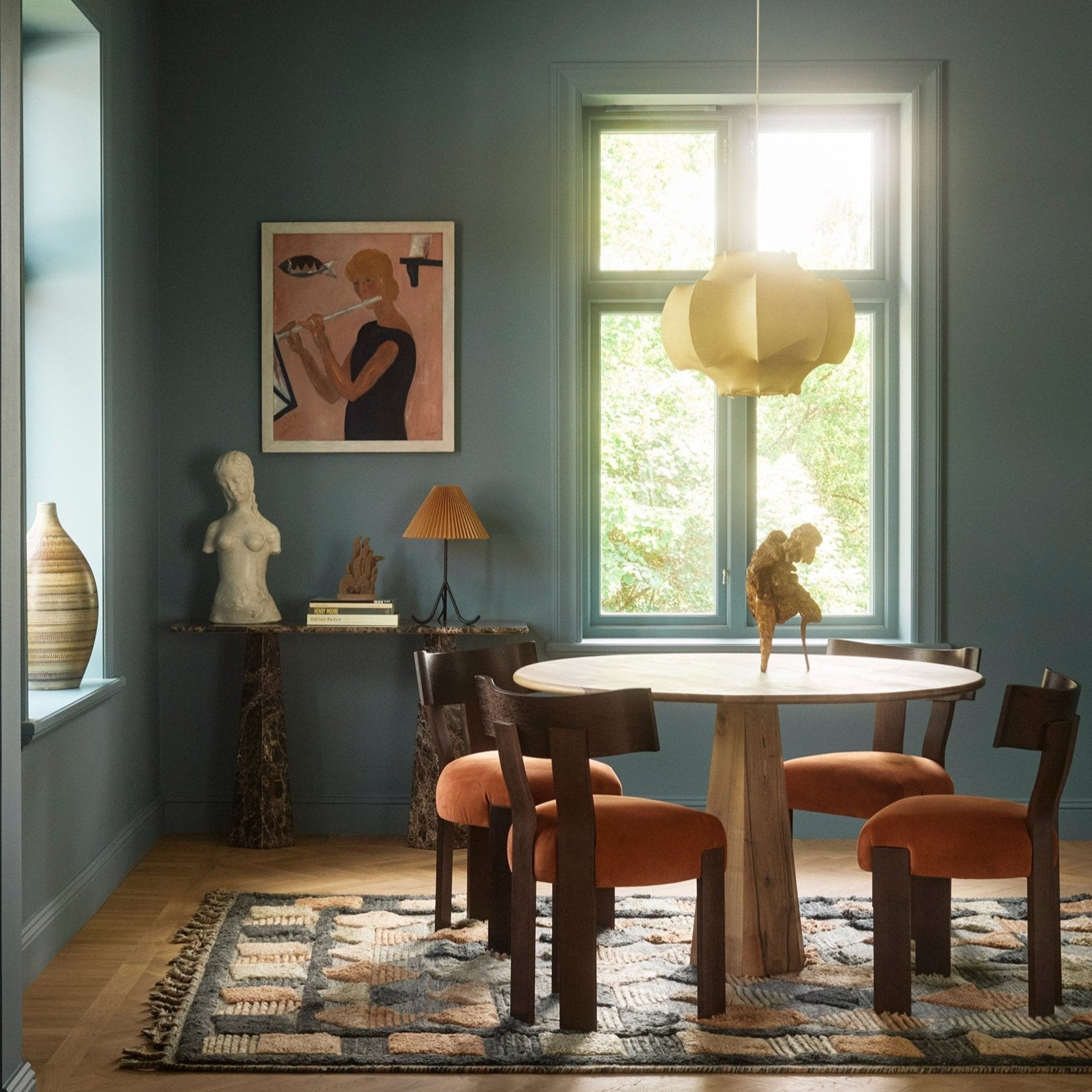 Hexagon Console Table Dark Emprador