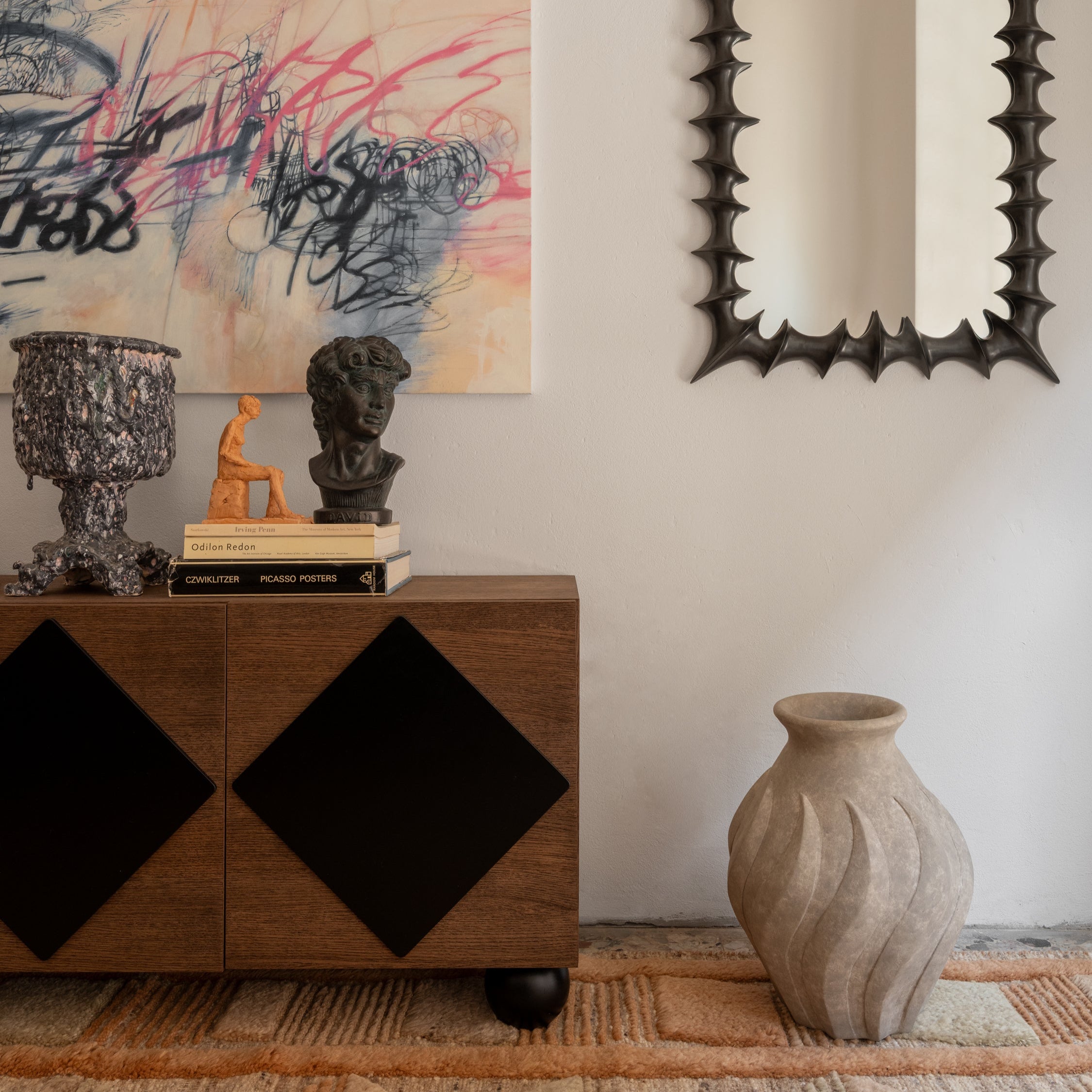 Swirl Vase Large Grey