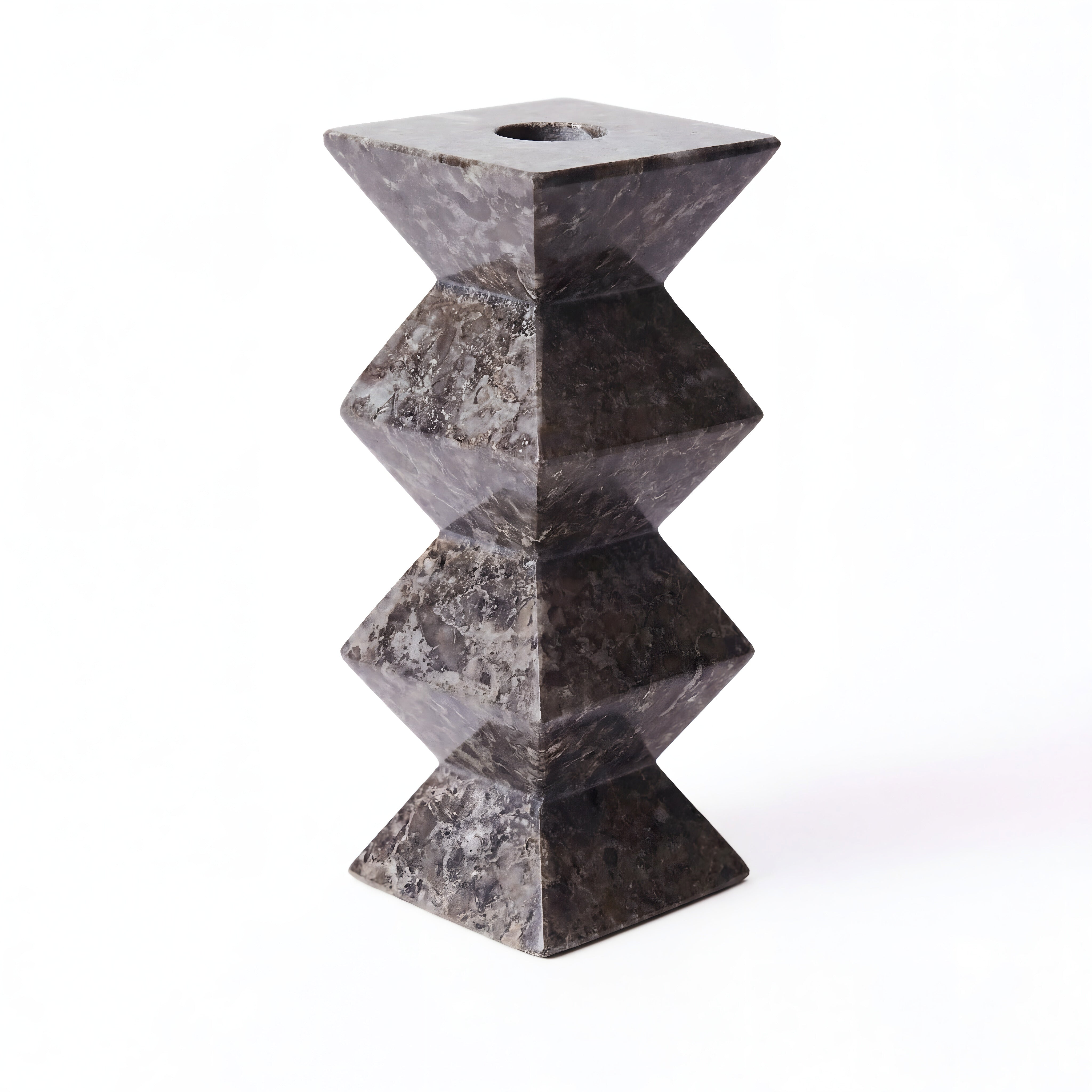 Totem Candle Holder High Grey