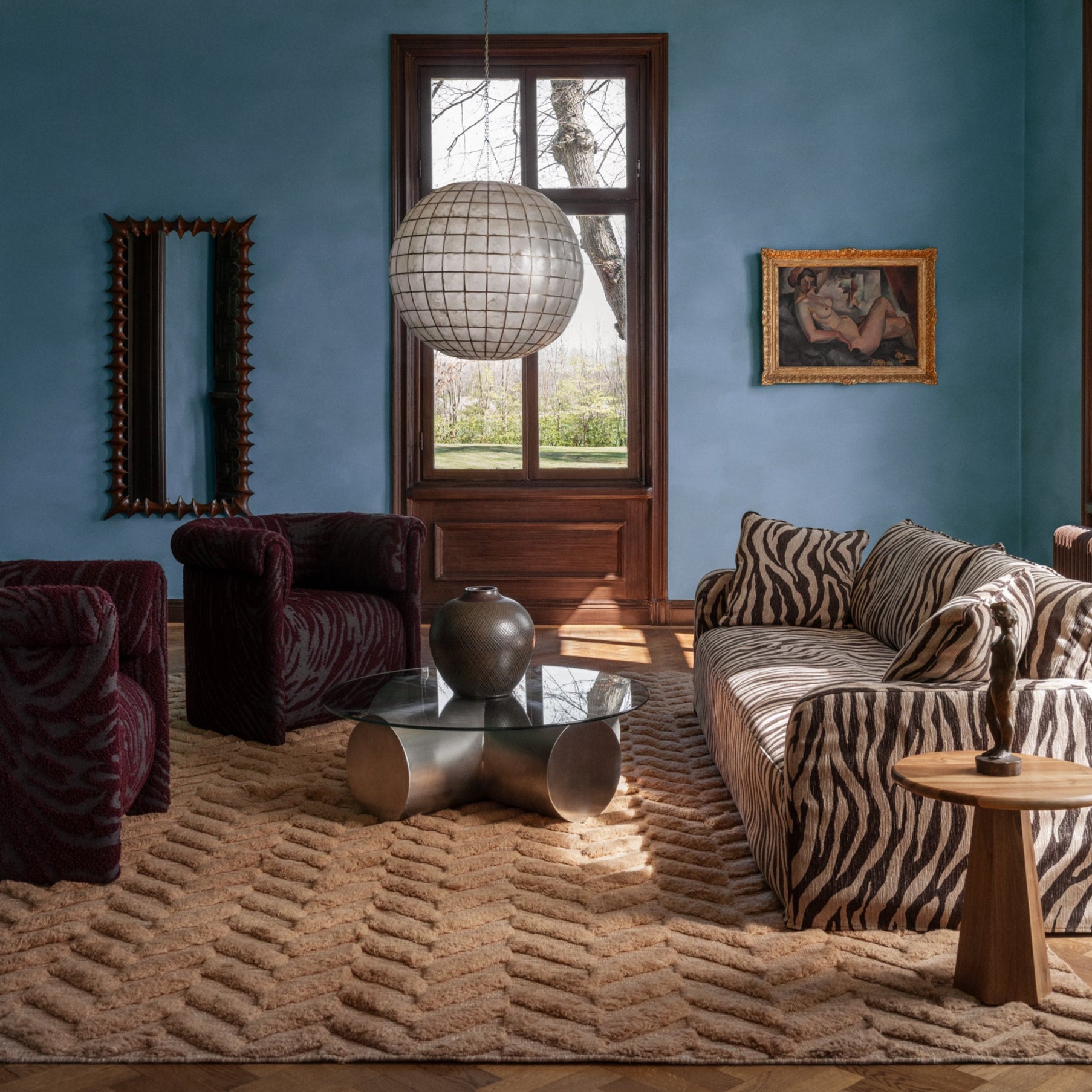 Herringbone Rug Brown