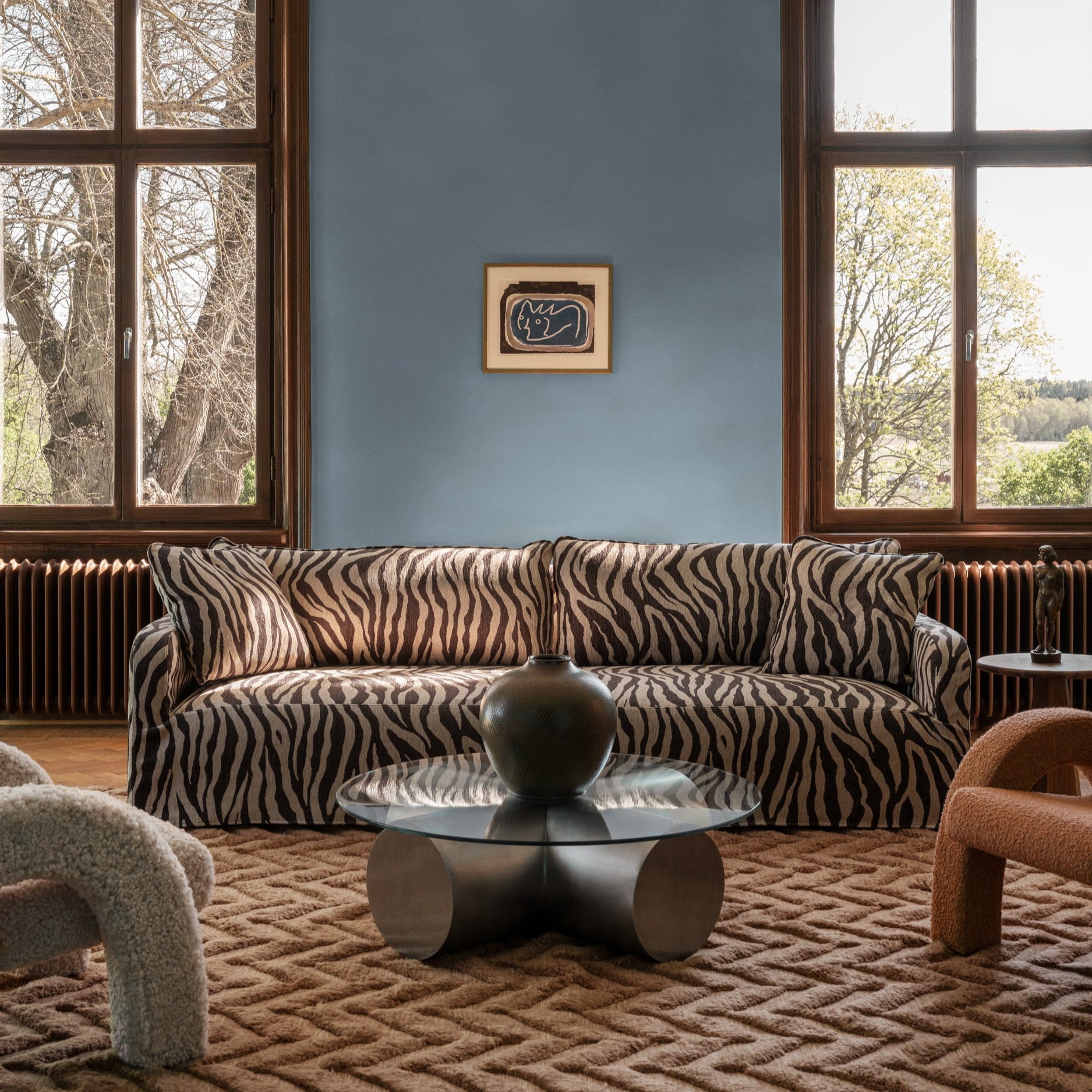 Herringbone Rug Brown