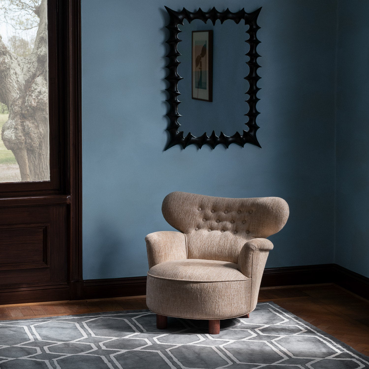 Brutalist Mirror Small Black