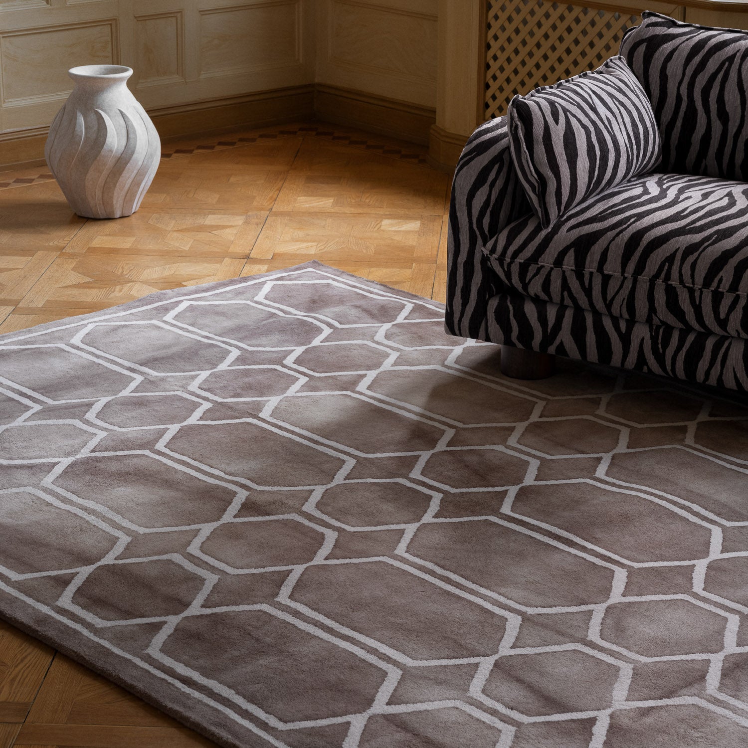 Tie Dye Rug Beige