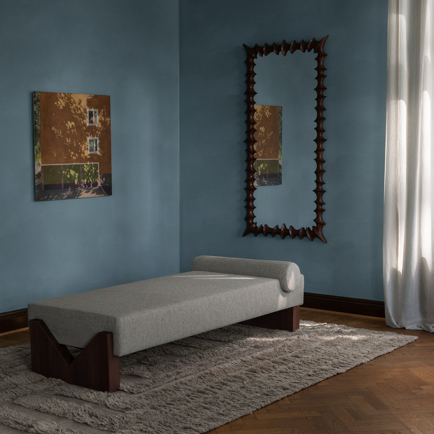 Shaggy Labyrinth Rug Grey