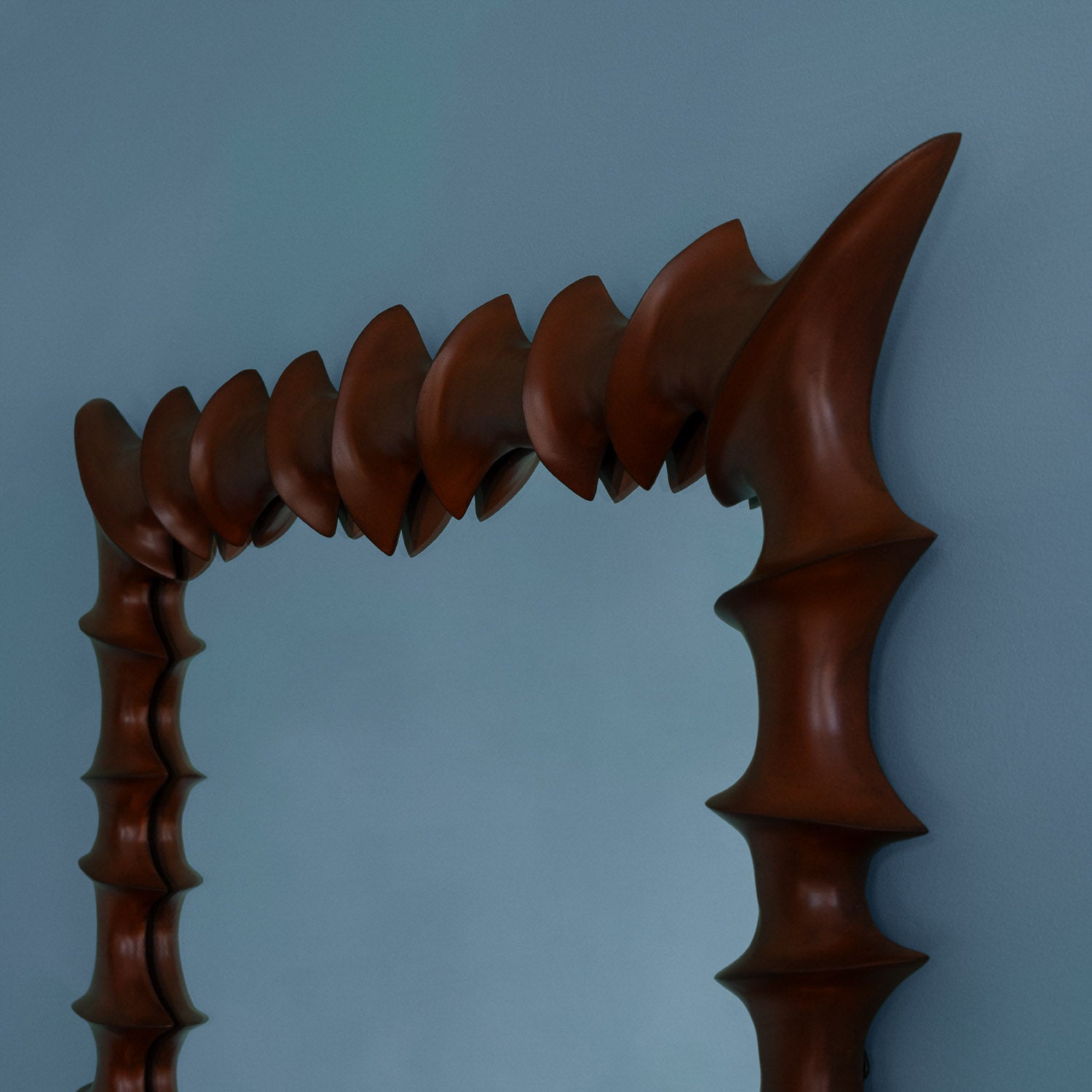 Brutalist Mirror Small Natural Wood