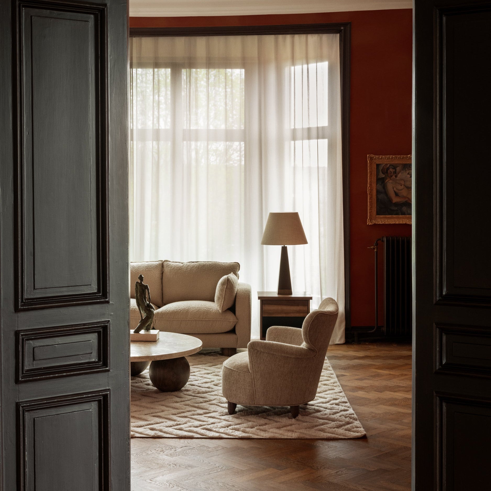 Herringbone Rug White