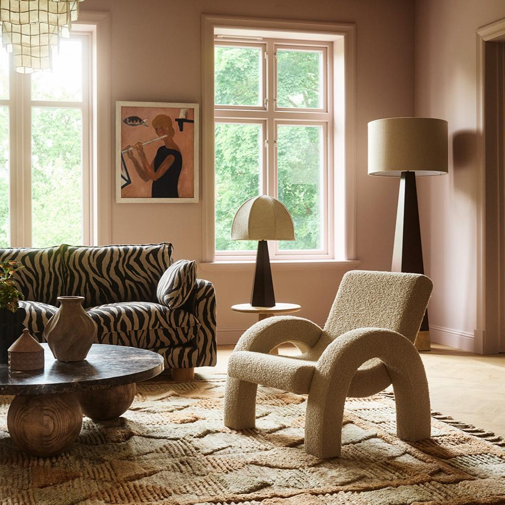 Arco Lounge Chair Small Boucle Beige