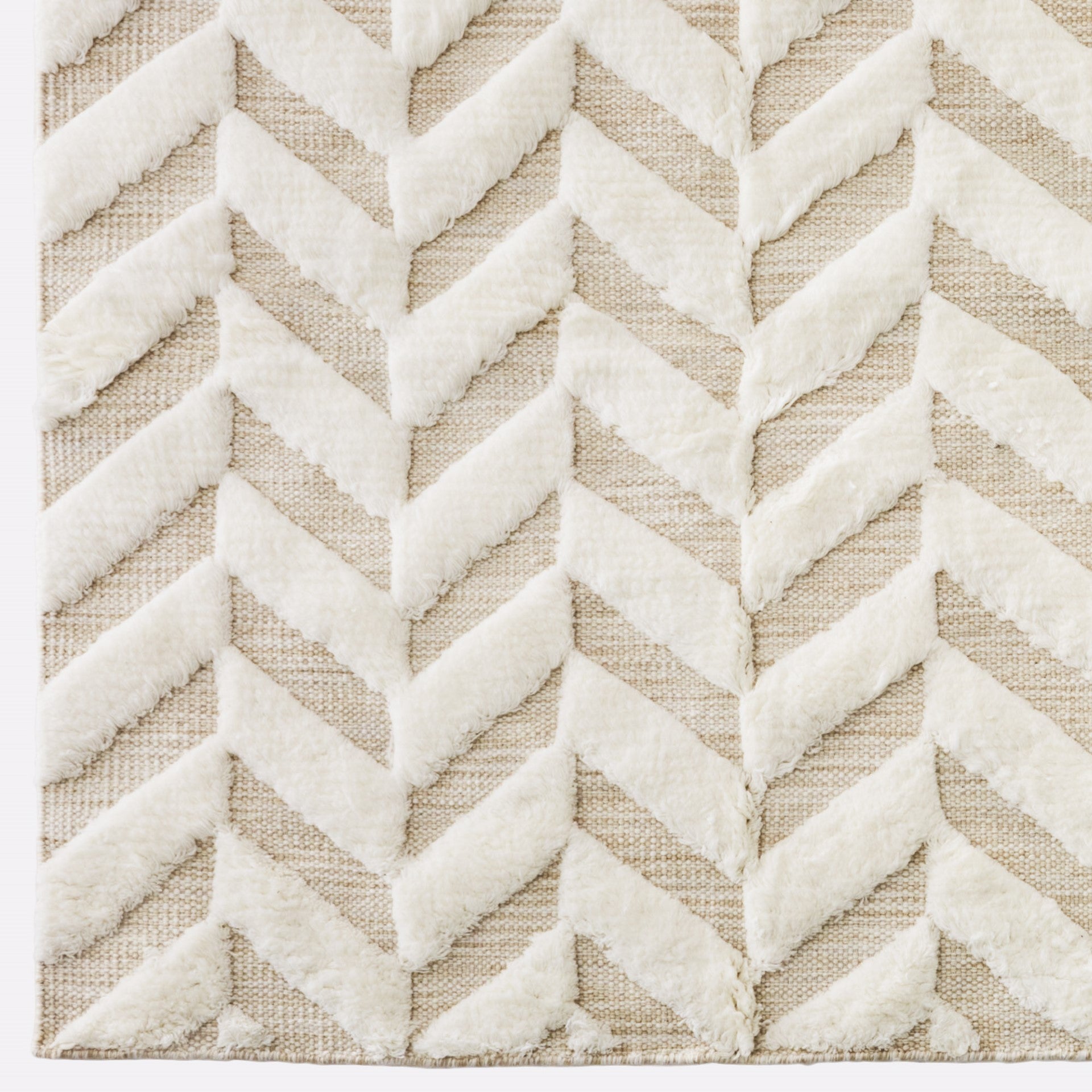 Herringbone Rug White