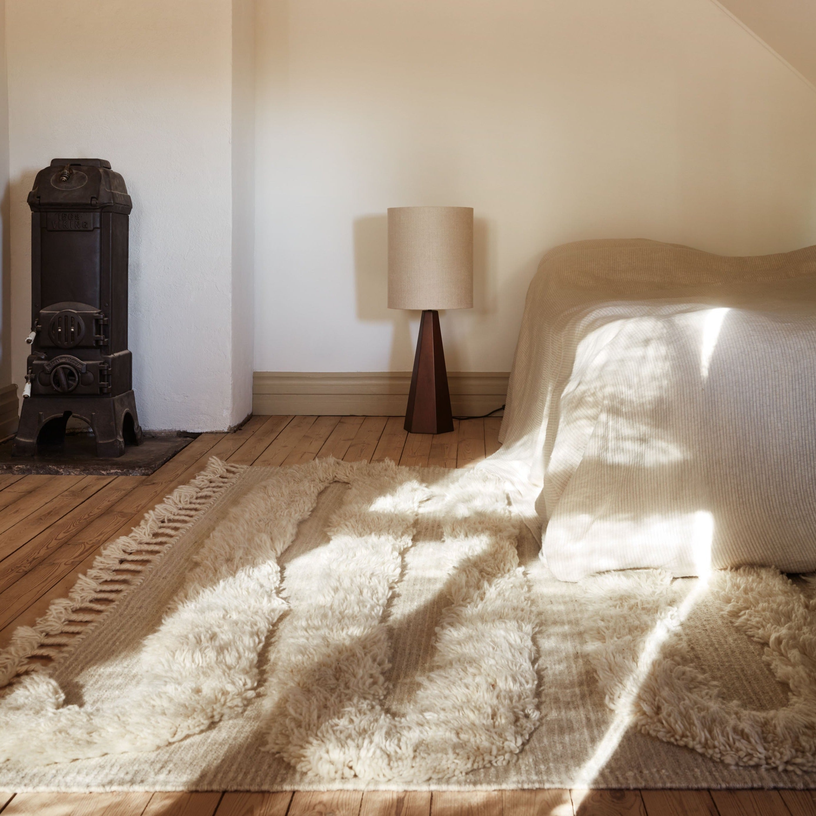 Snake Rya Rug Off White