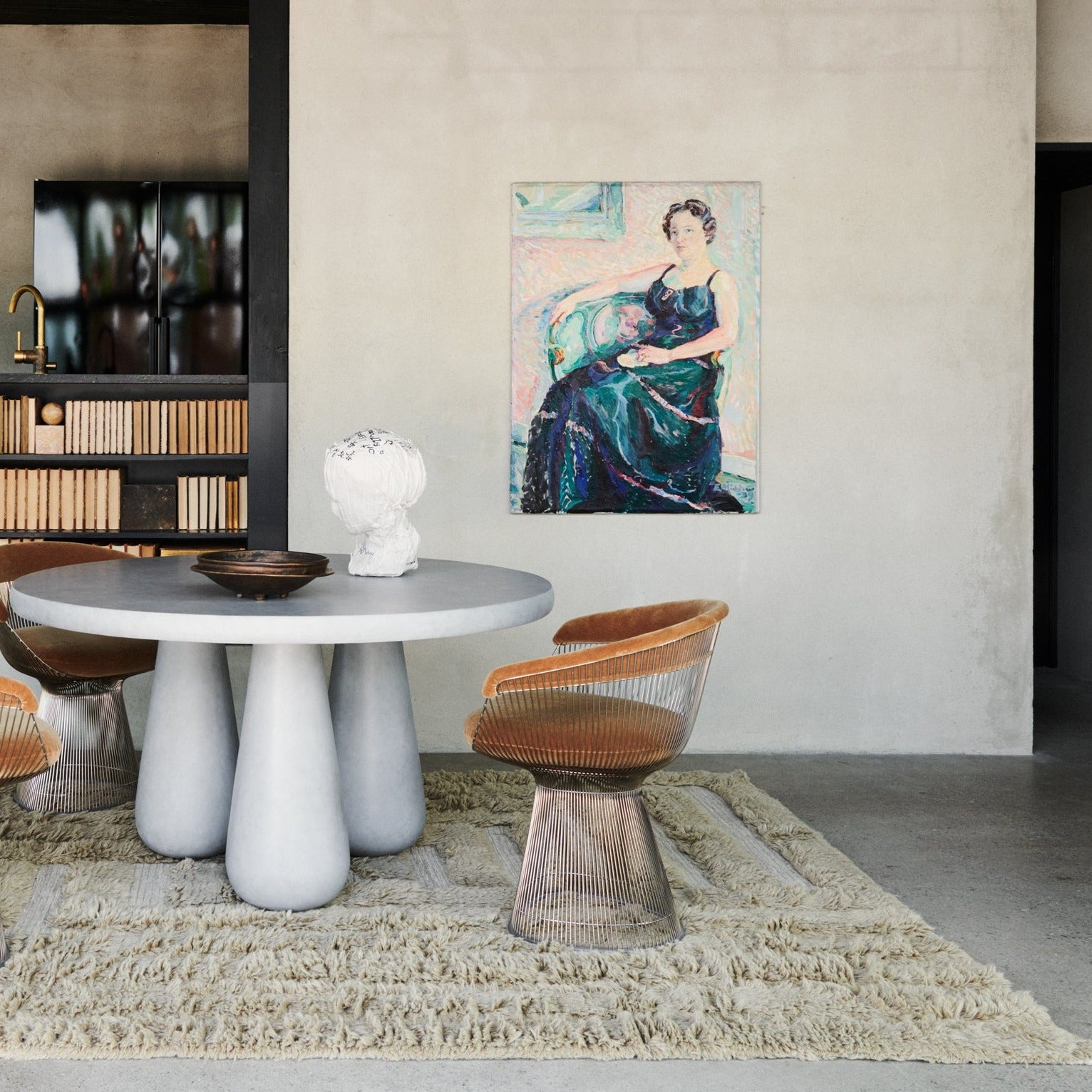 Shaggy Labyrinth Rug Beige