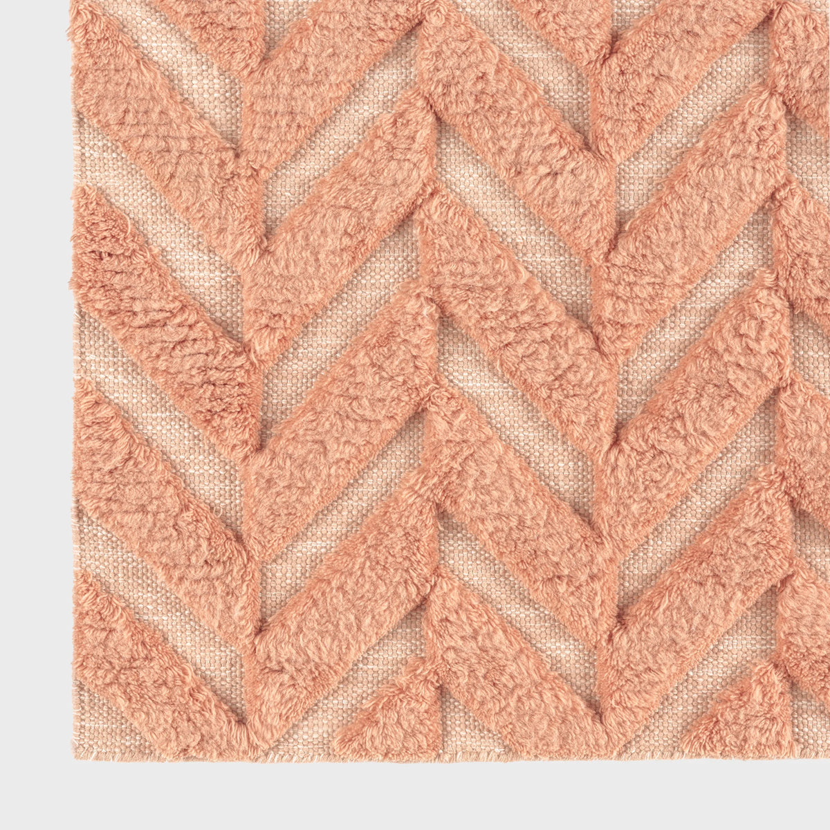 Herringbone Rug Salmon Pink