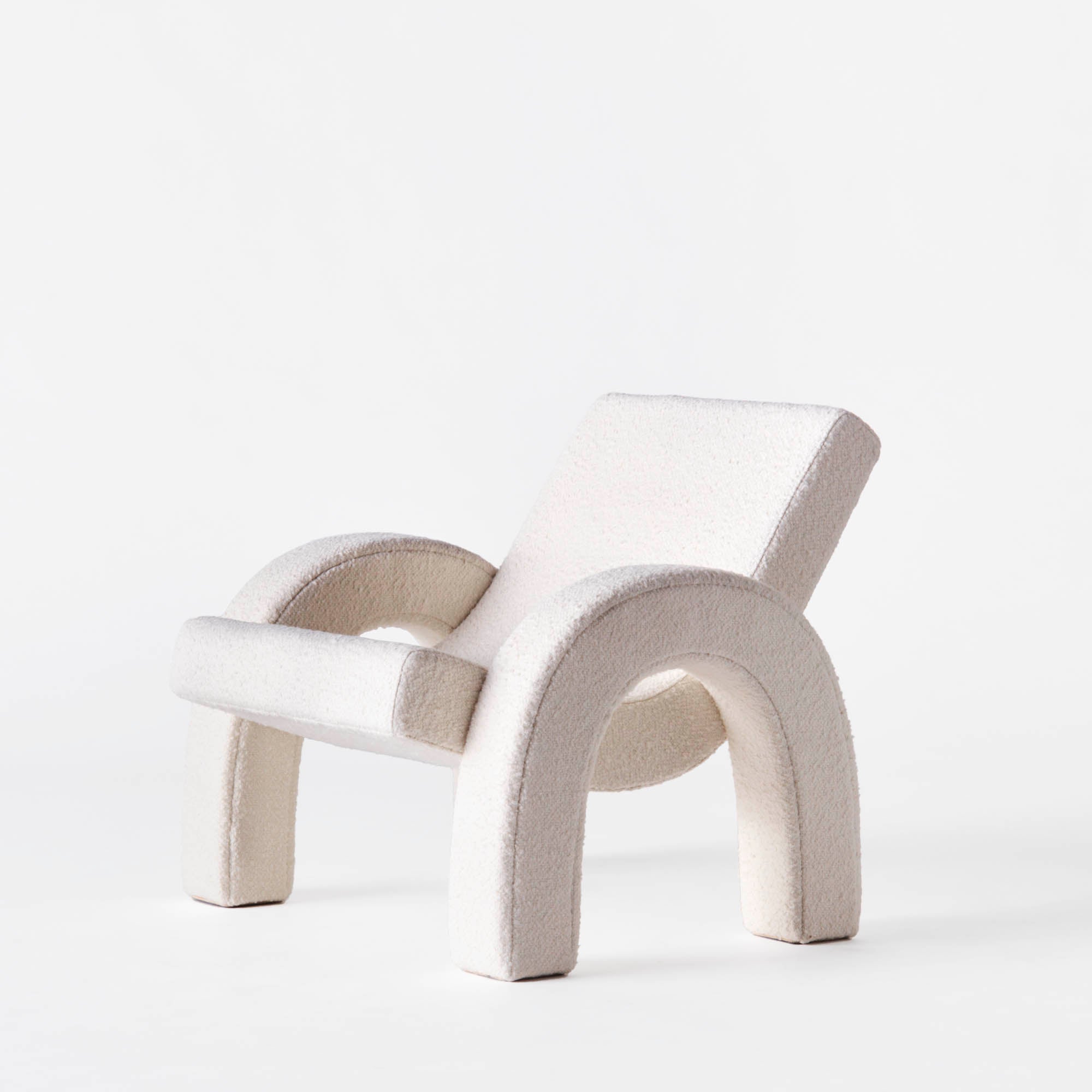 Arco Lounge Chair Boucle White