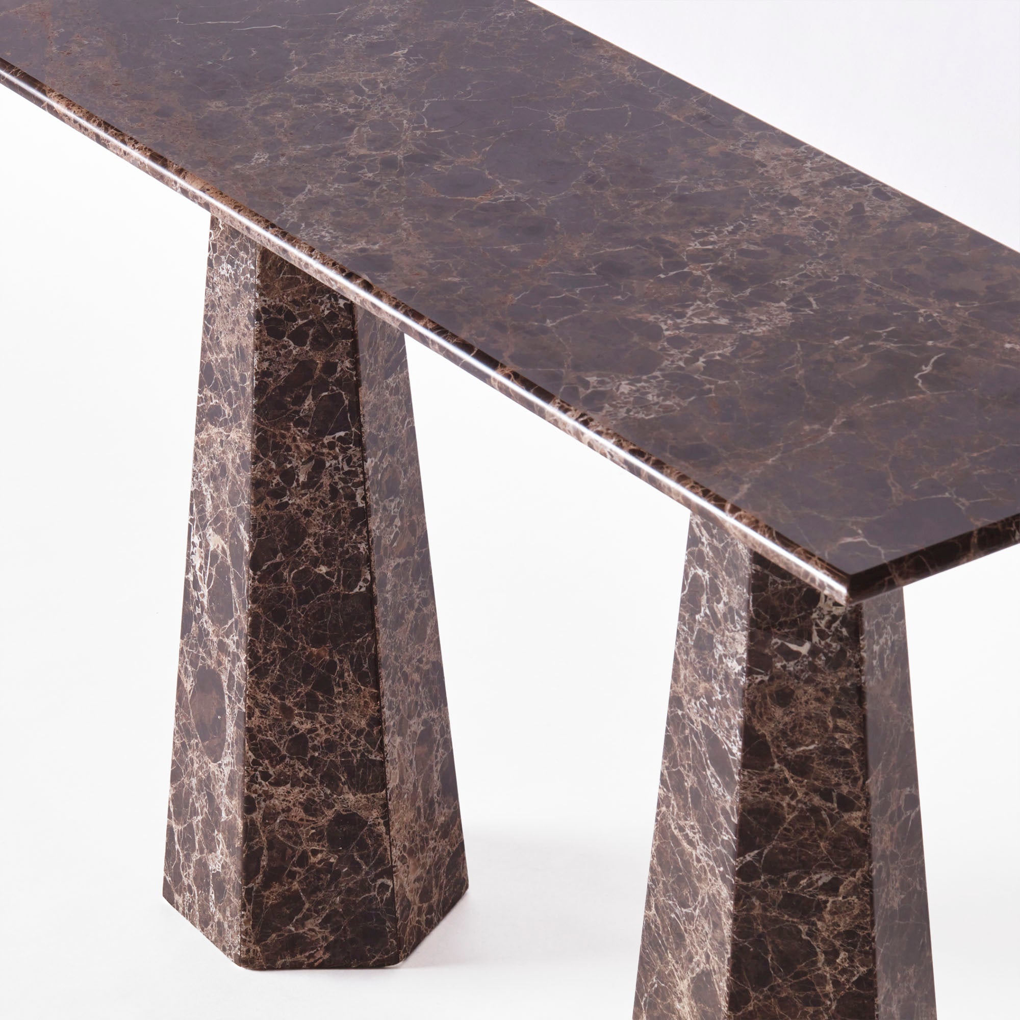 Hexagon Console Table Dark Emperador