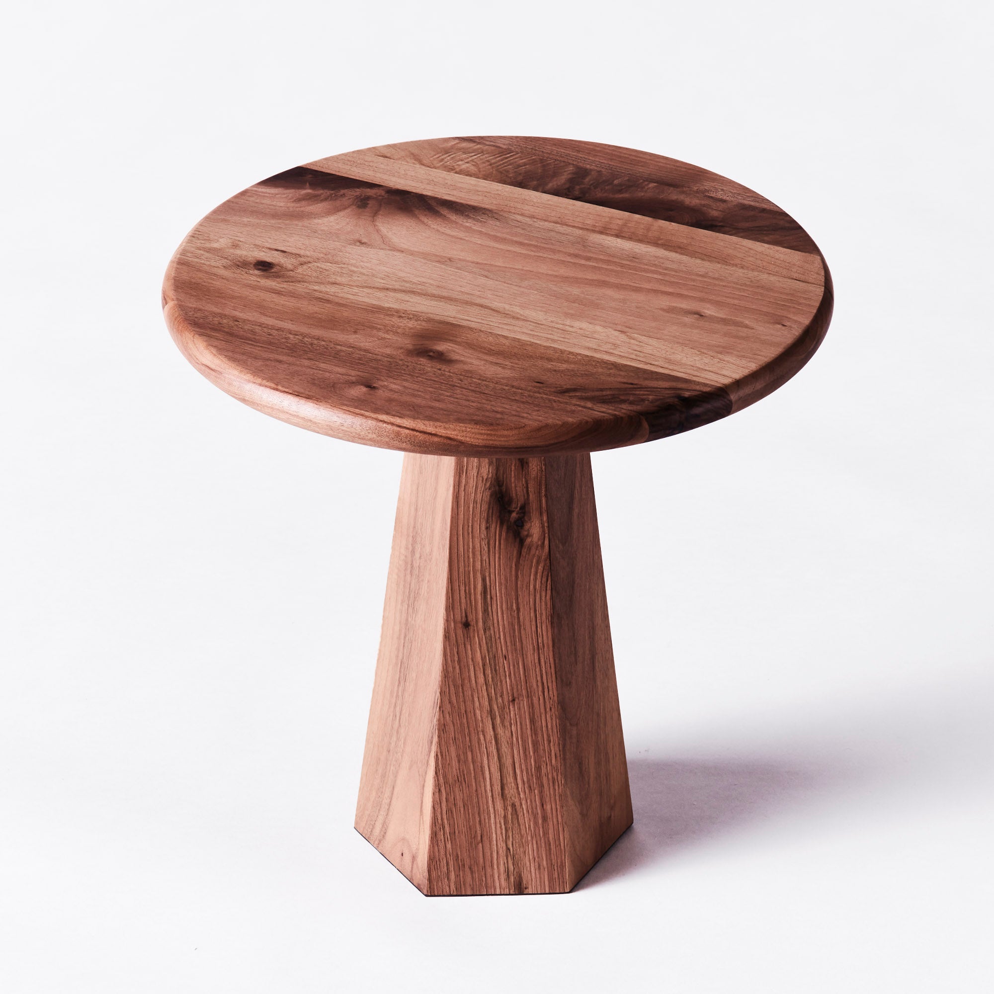 Hexagon Side Table Walnut