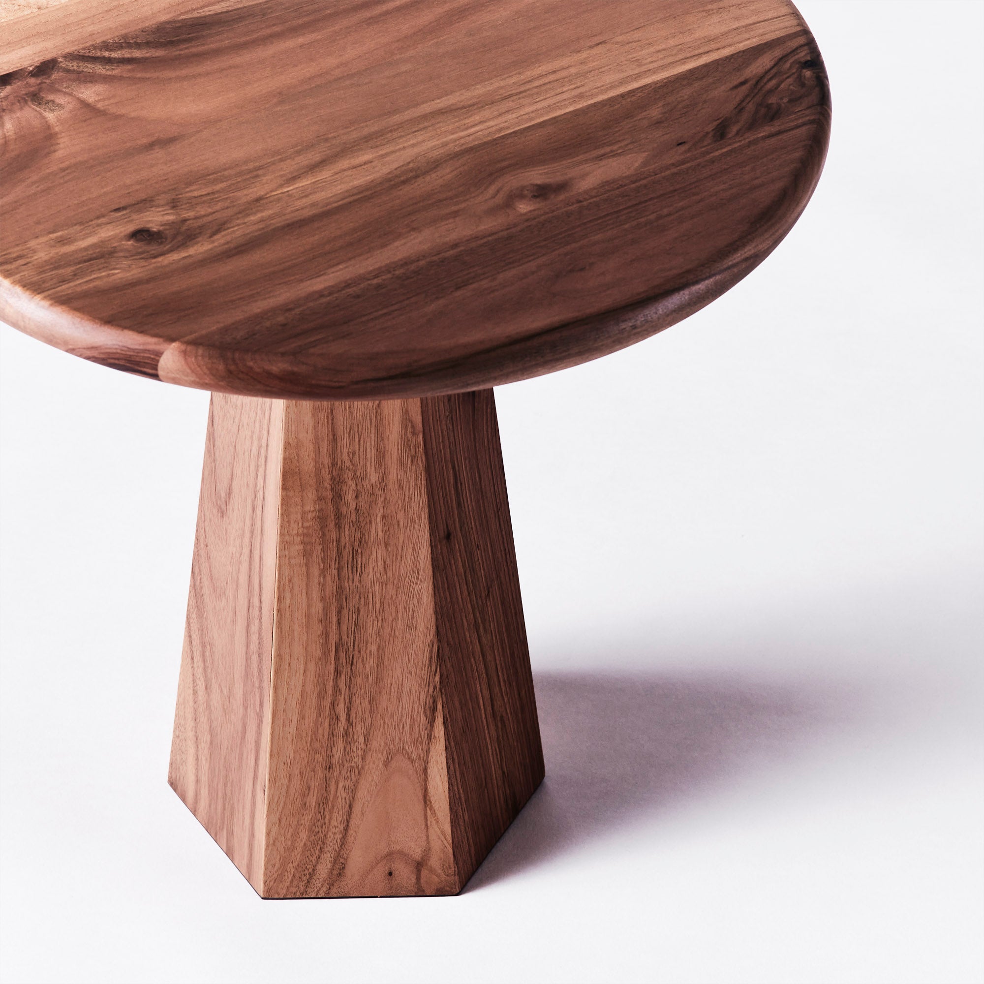 Hexagon Side Table Walnut