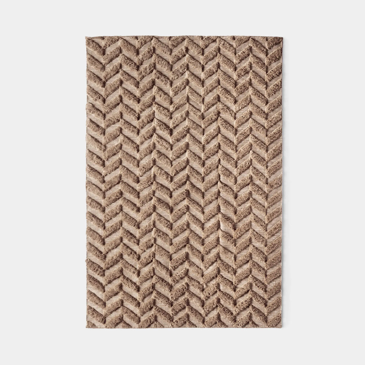 Herringbone Rug Brown