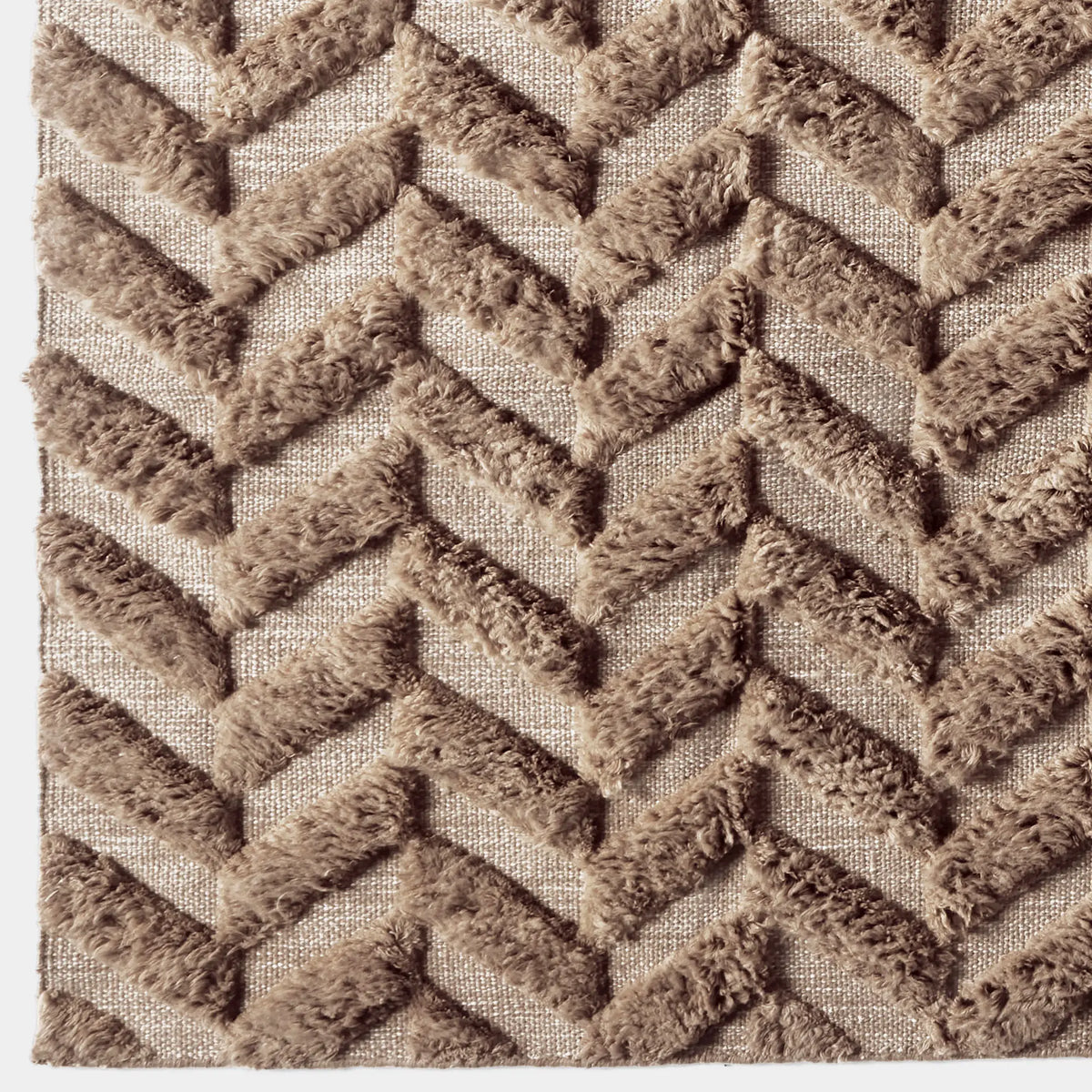 Herringbone Rug Brown
