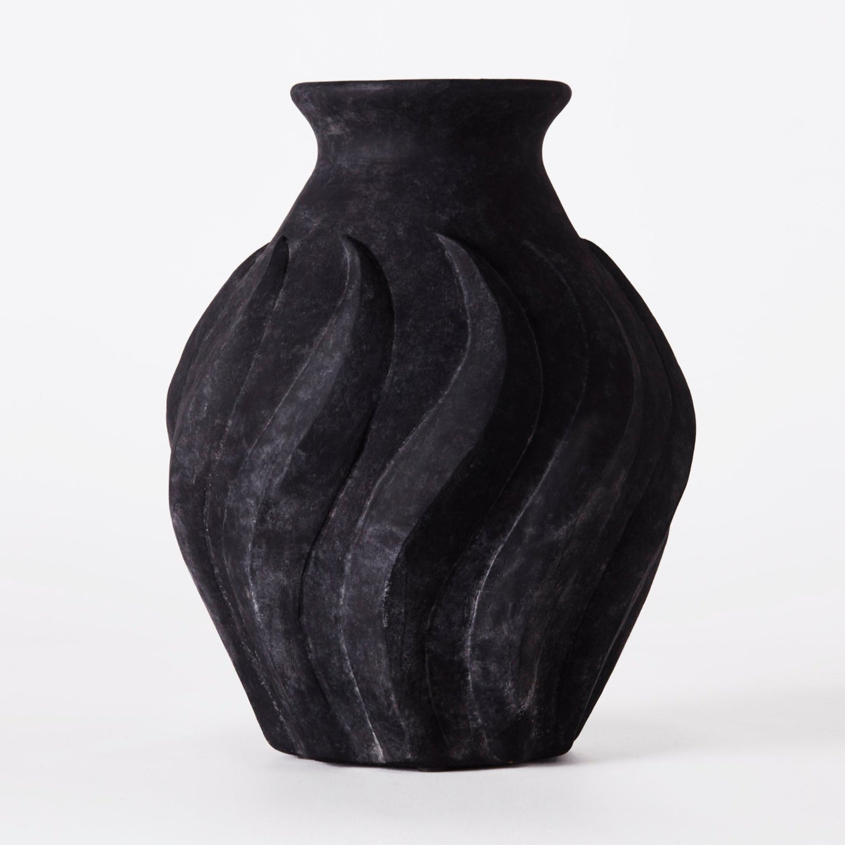 Swirl Vase Large Black