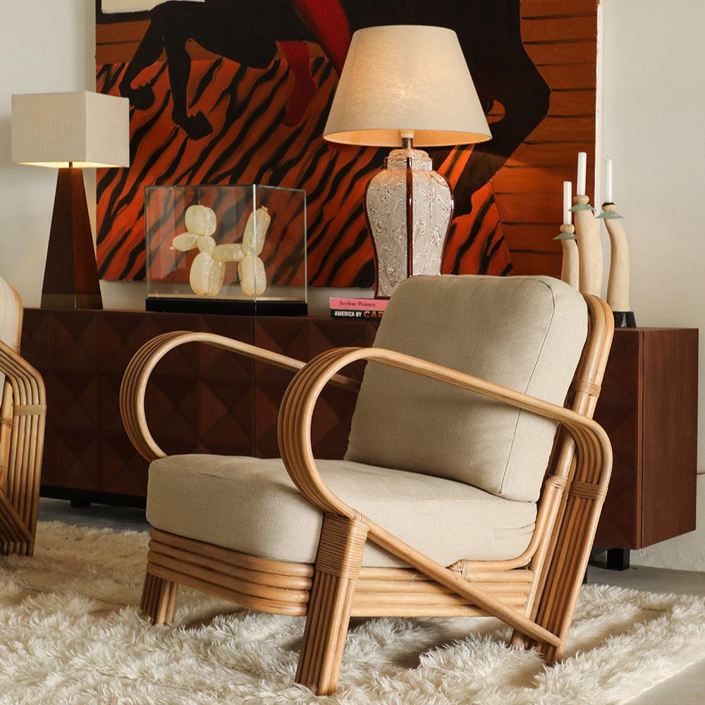 Bamboo Chairs For Living Room Urbancart Relax Bamboo Rocking Chair