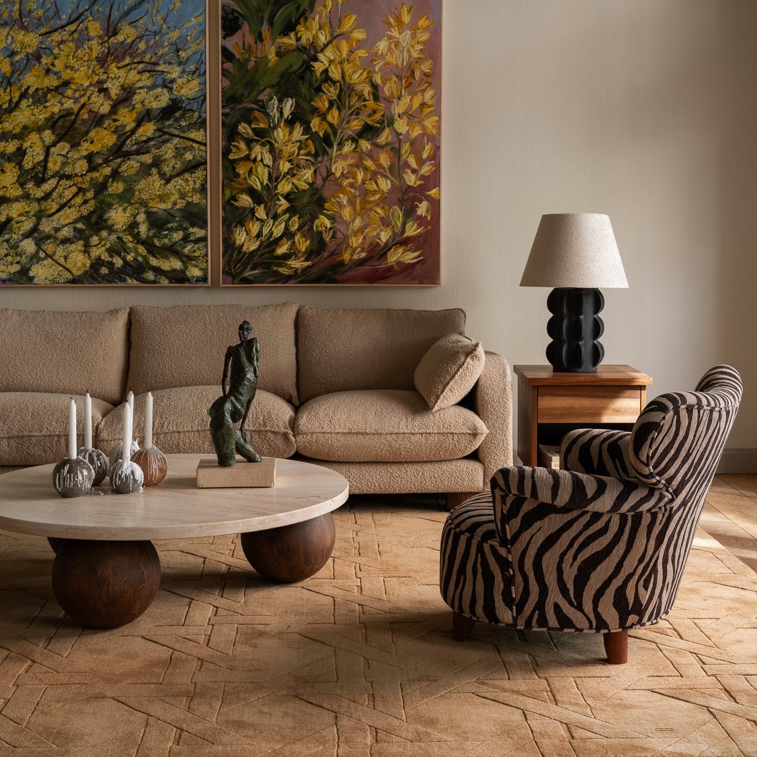 Miles Sofa Boucle Beige