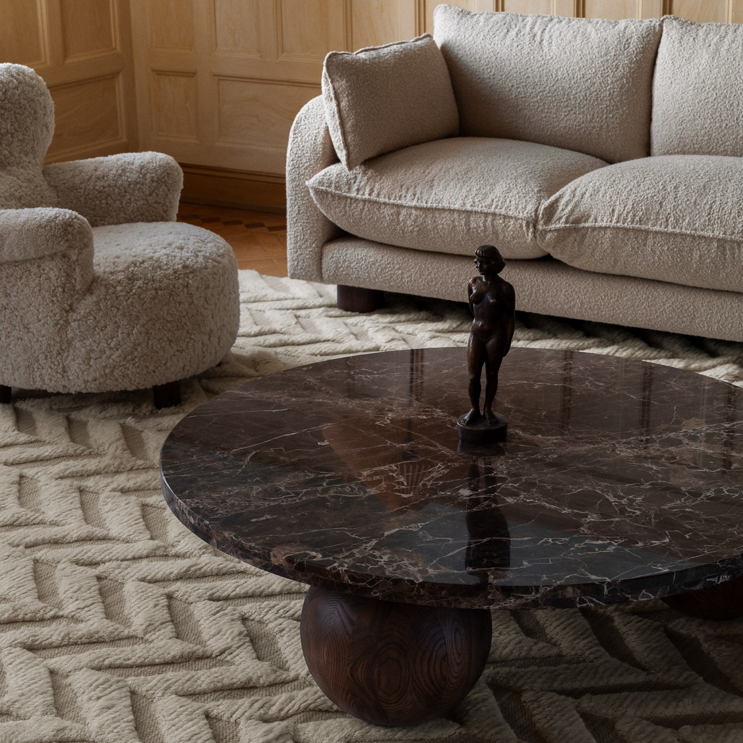 Herringbone Rug White