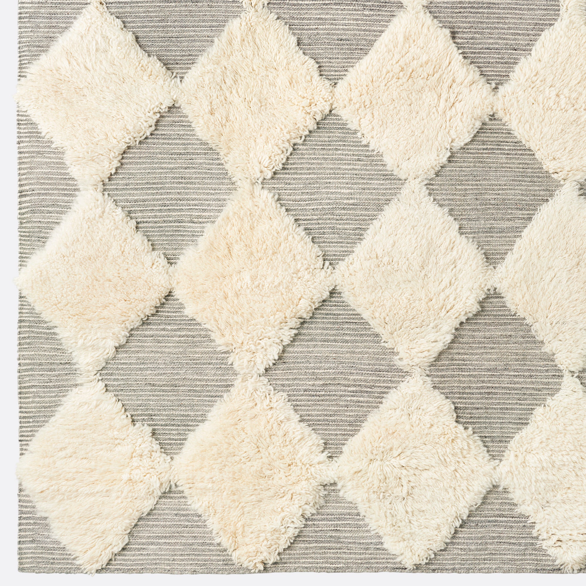 Chess Pattern Rug Chess Rya Rug Grey – Dusty Deco