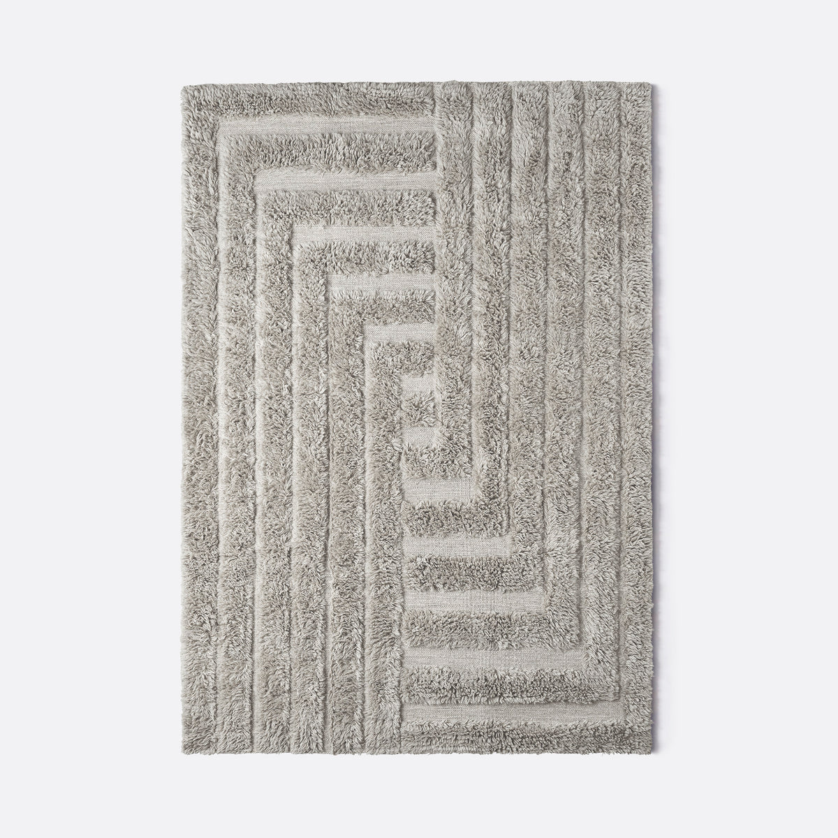 Shaggy Labyrinth Rug Grey – Dusty Deco