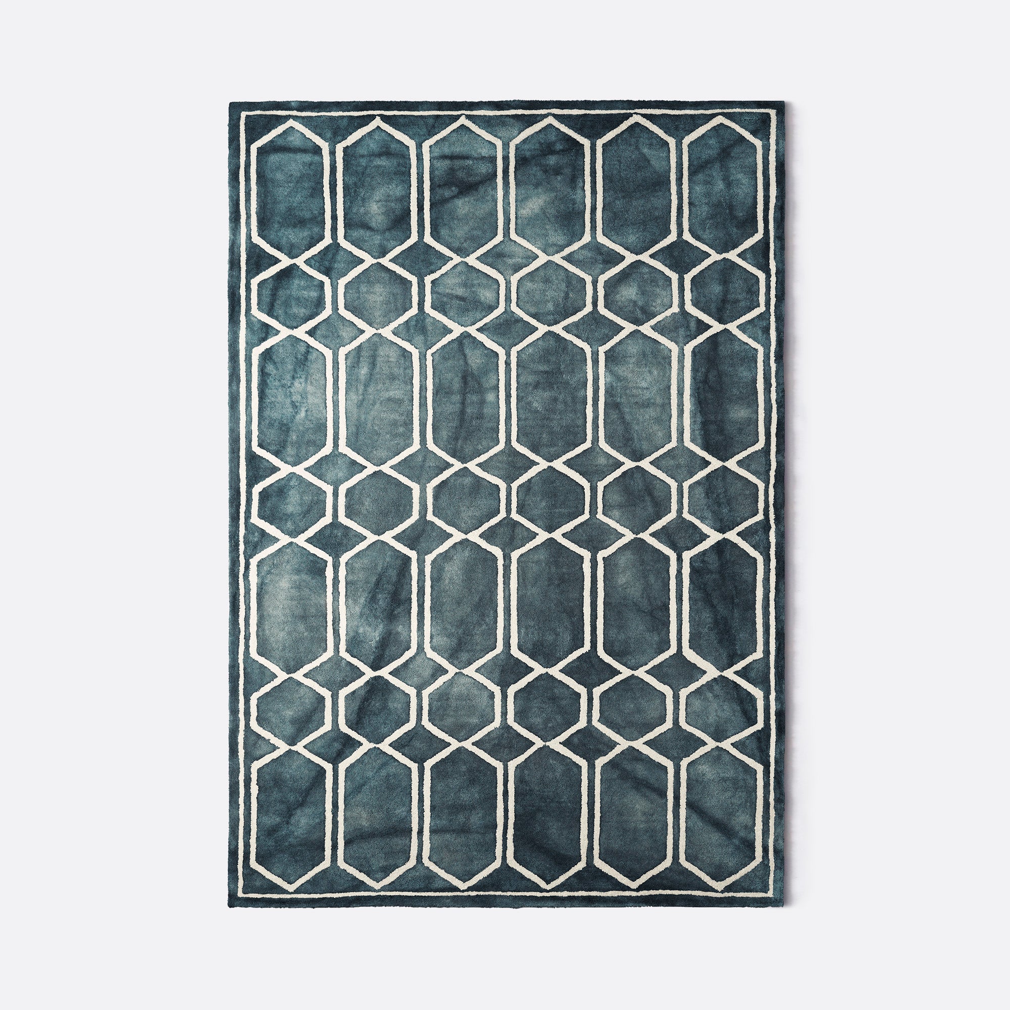 Tie Dye Graphite Ink Rug