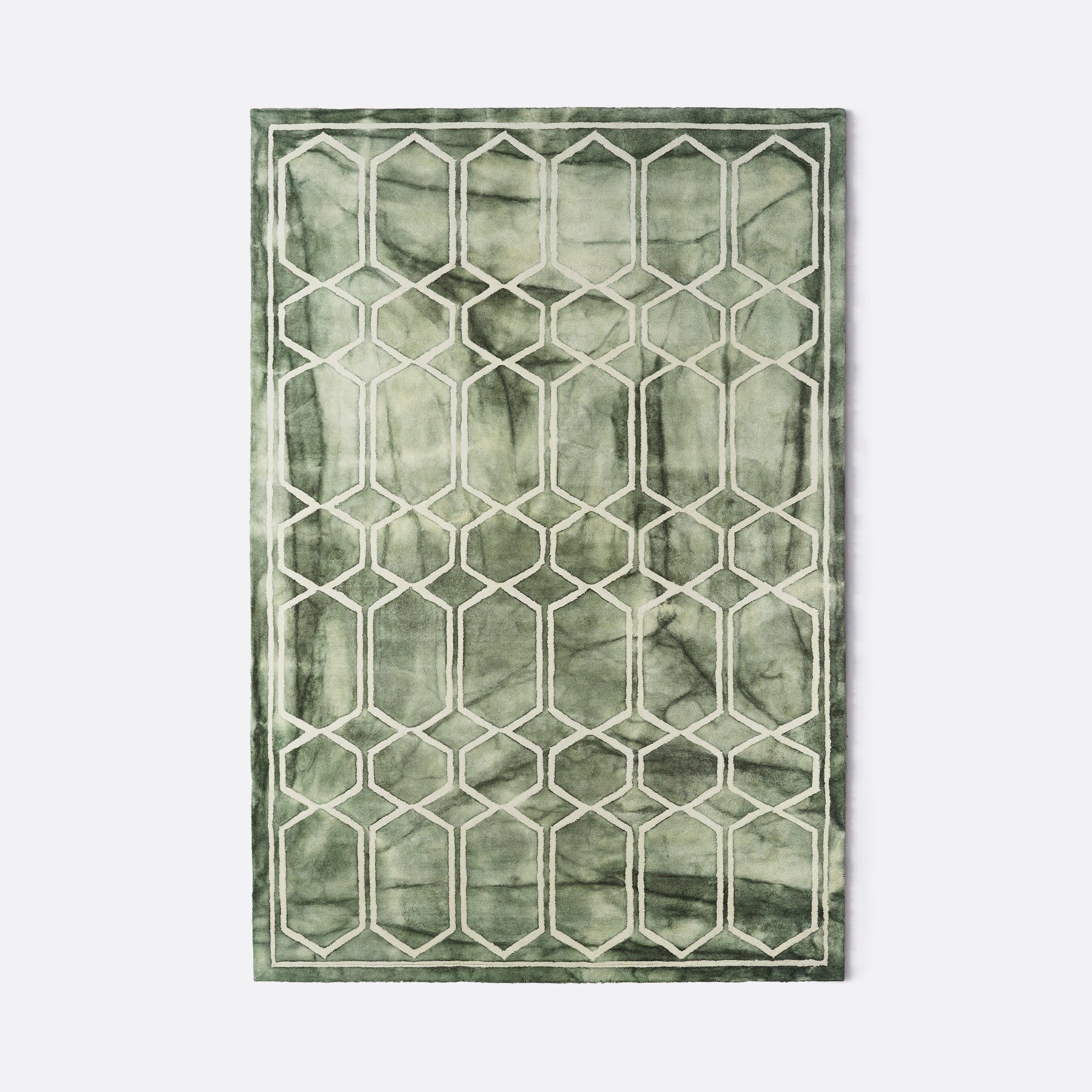 Tie Dye Sage Green Rug