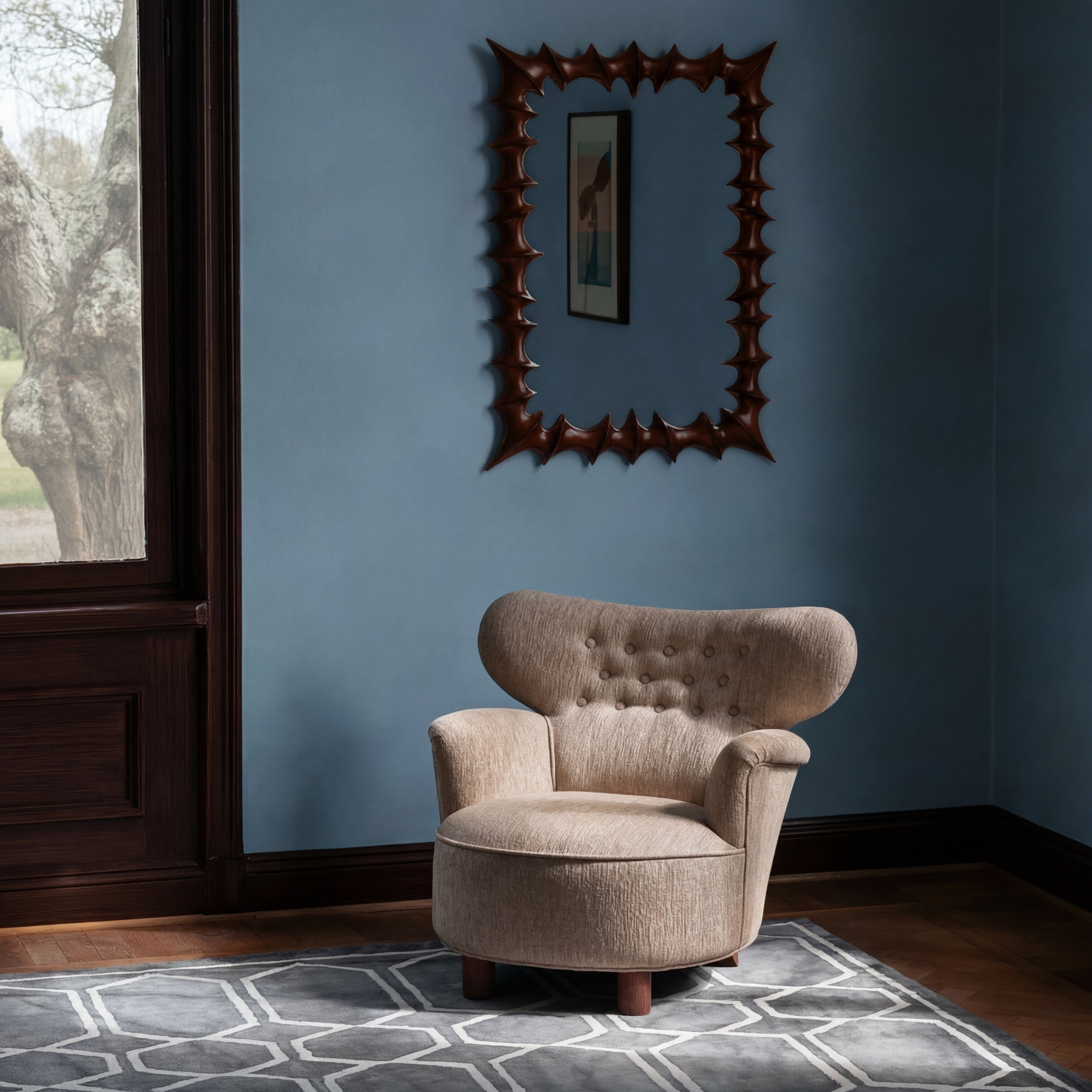 Brutalist Mirror Small Natural