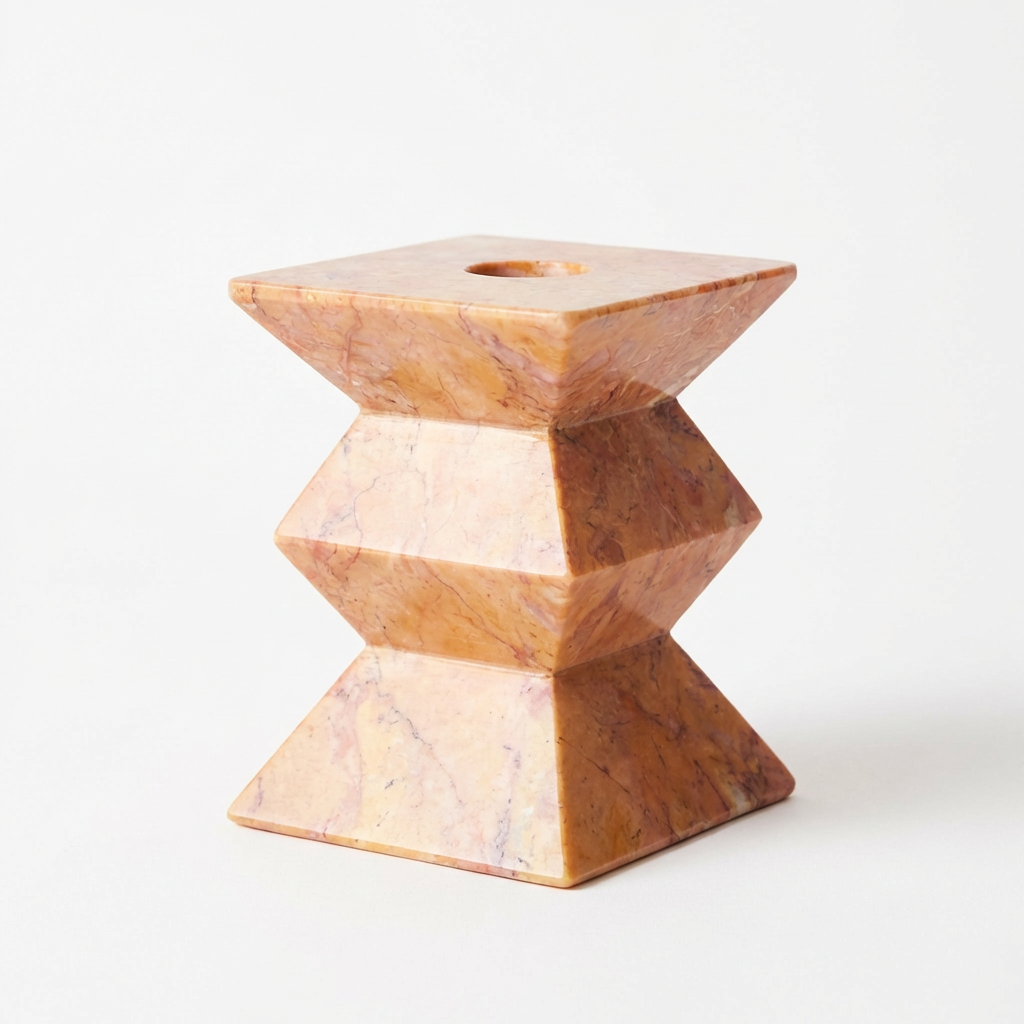 Totem Ljusstake Låg Röd