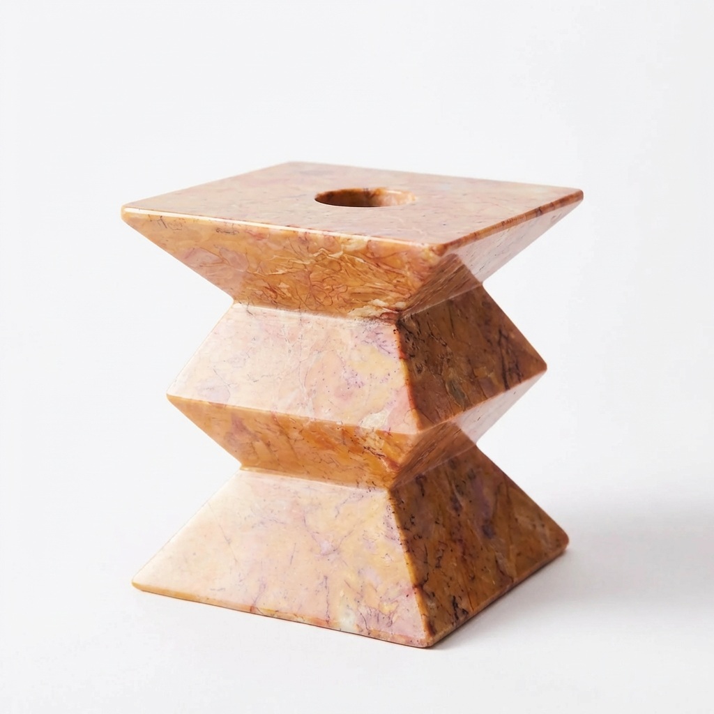 Totem Ljusstake Låg Röd