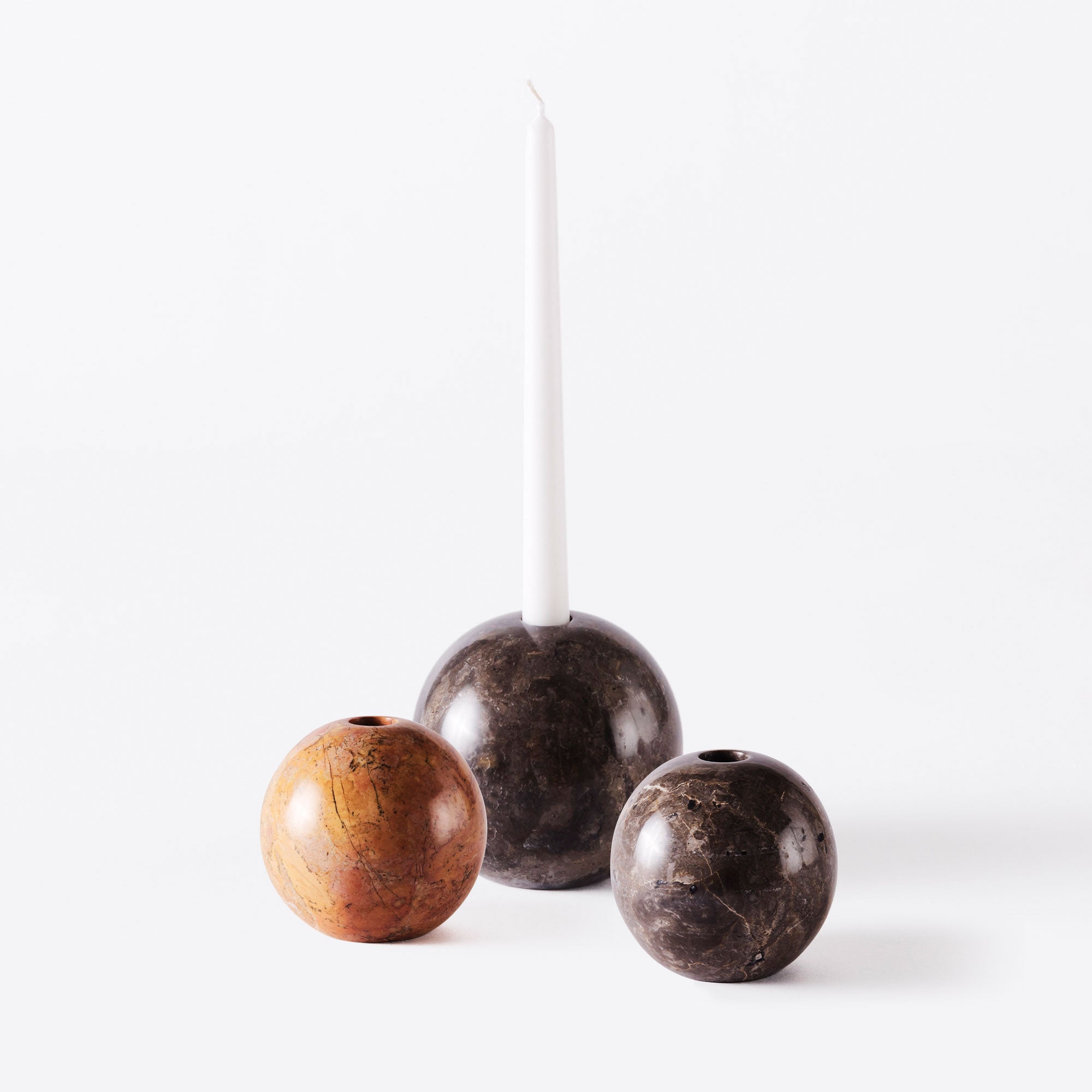 Sphere Candle Holders - Blandat set med 3